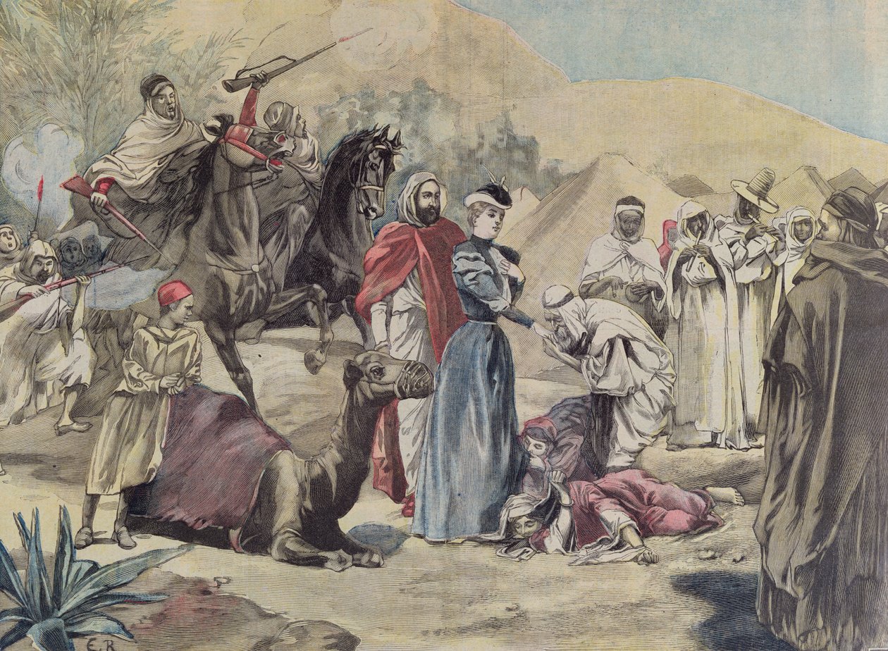 Avrupalı Bir Kadının Bir Arap Şefiyle Evliliği, Le Petit Journal, 1899 by French School