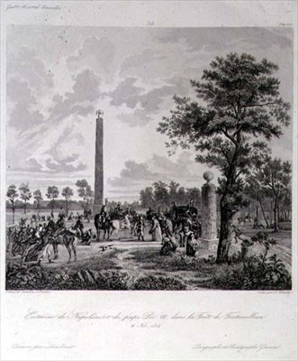 Fontainebleau Ormanında Napolyon ve Papa Pius VII