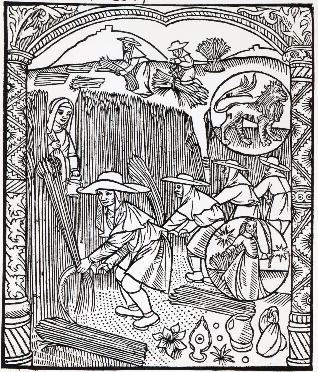Çoban takviminden Ağustos ayı, 1496 by French School