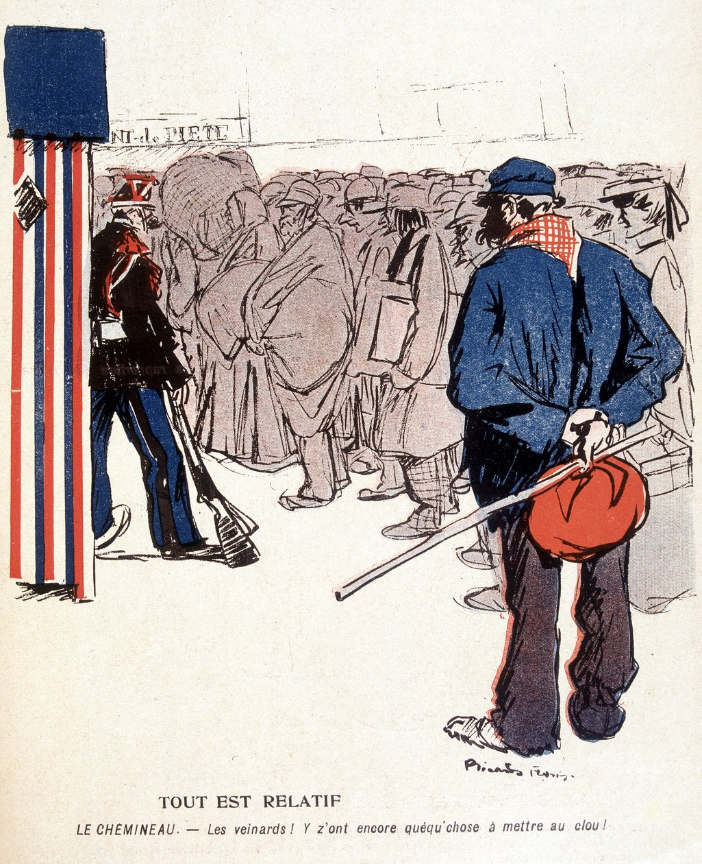 Dindarlık Dağı: Her şey görecelidir, demiryolu: şanslı olanlar, hala çivi çakacak bir şeyleri var - “Tereyağlı tabak”ta” n¡du 03/06/1905 by French School
