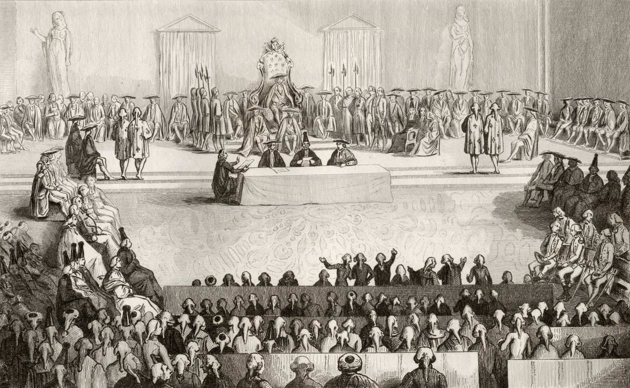 Louis XVI (1754-93) döneminde Ulusal Meclis, Colart tarafından yayınlanan 