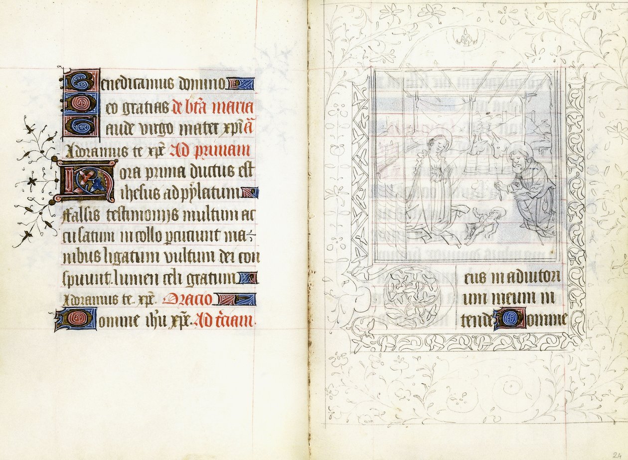 Doğuş, ca.1440 (parşömen üzerine el yazması) by French School