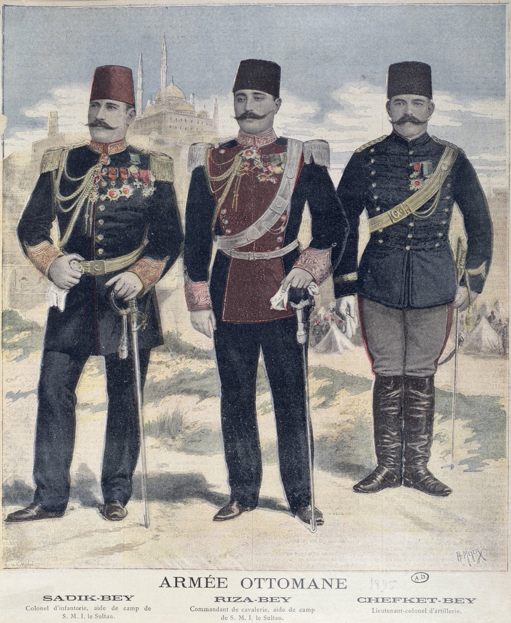 Osmanlı Ordusu, 1895 by French School