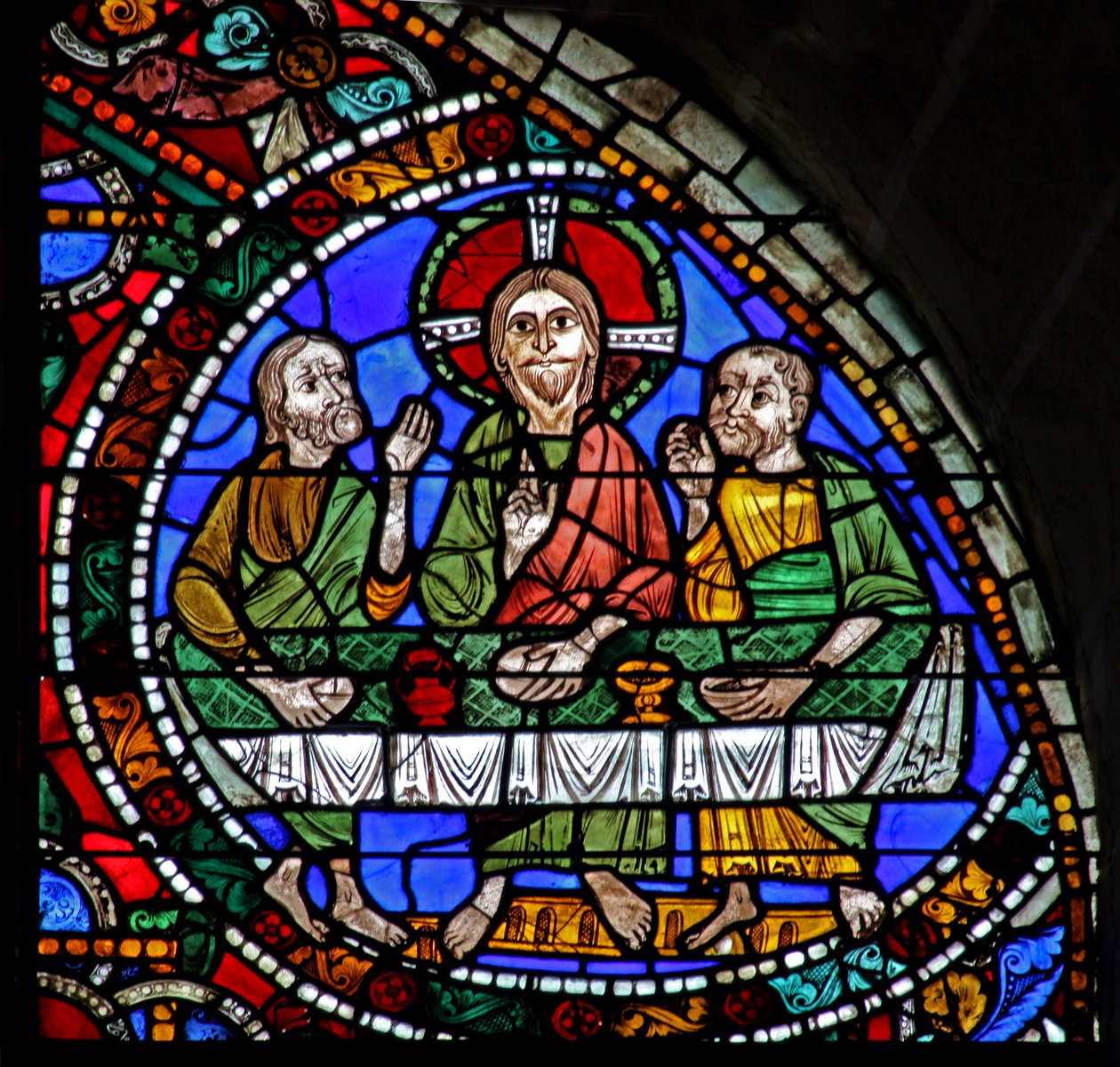 Tutku penceresi: Diriliş döngüsü - Emmaus - Akşam Yemeği (w51) by French School