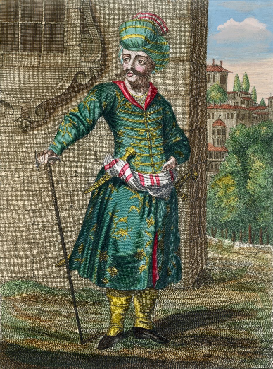 Gerard Jean Baptiste Scotin (1671-1716) tarafından oyulmuş Recueil dEstampes sur les Costumes du Levant