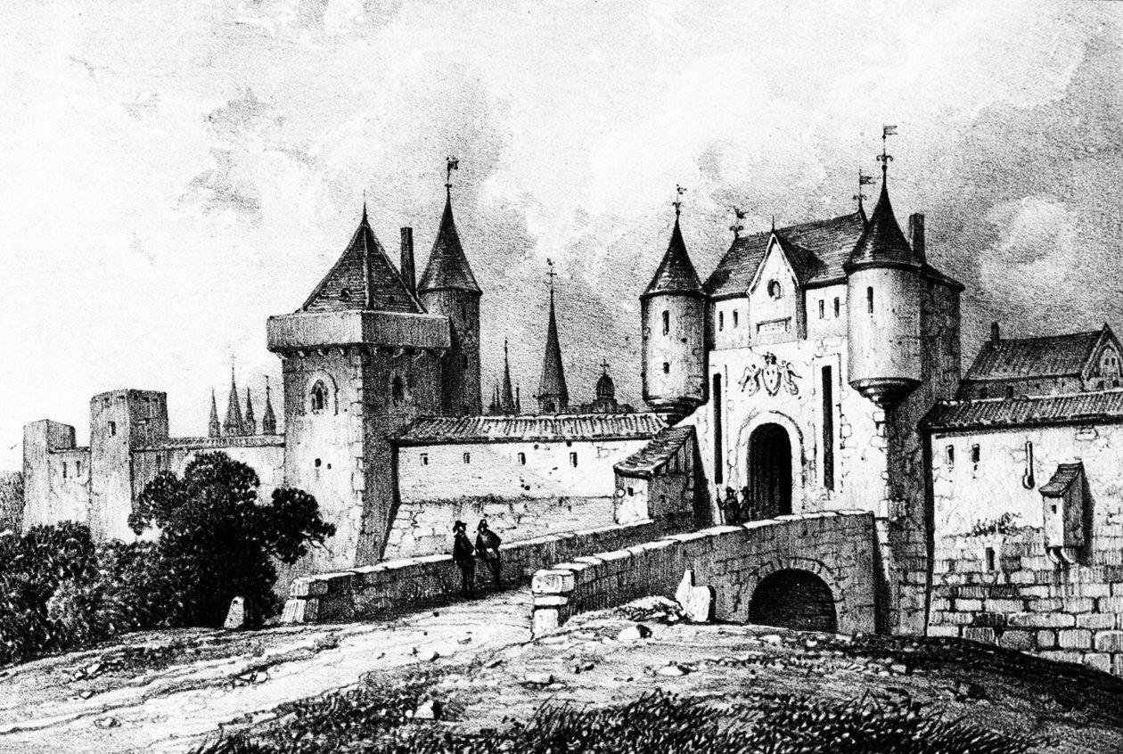 Porte Saint-Honoré, 13. yüzyılda Paris by French School