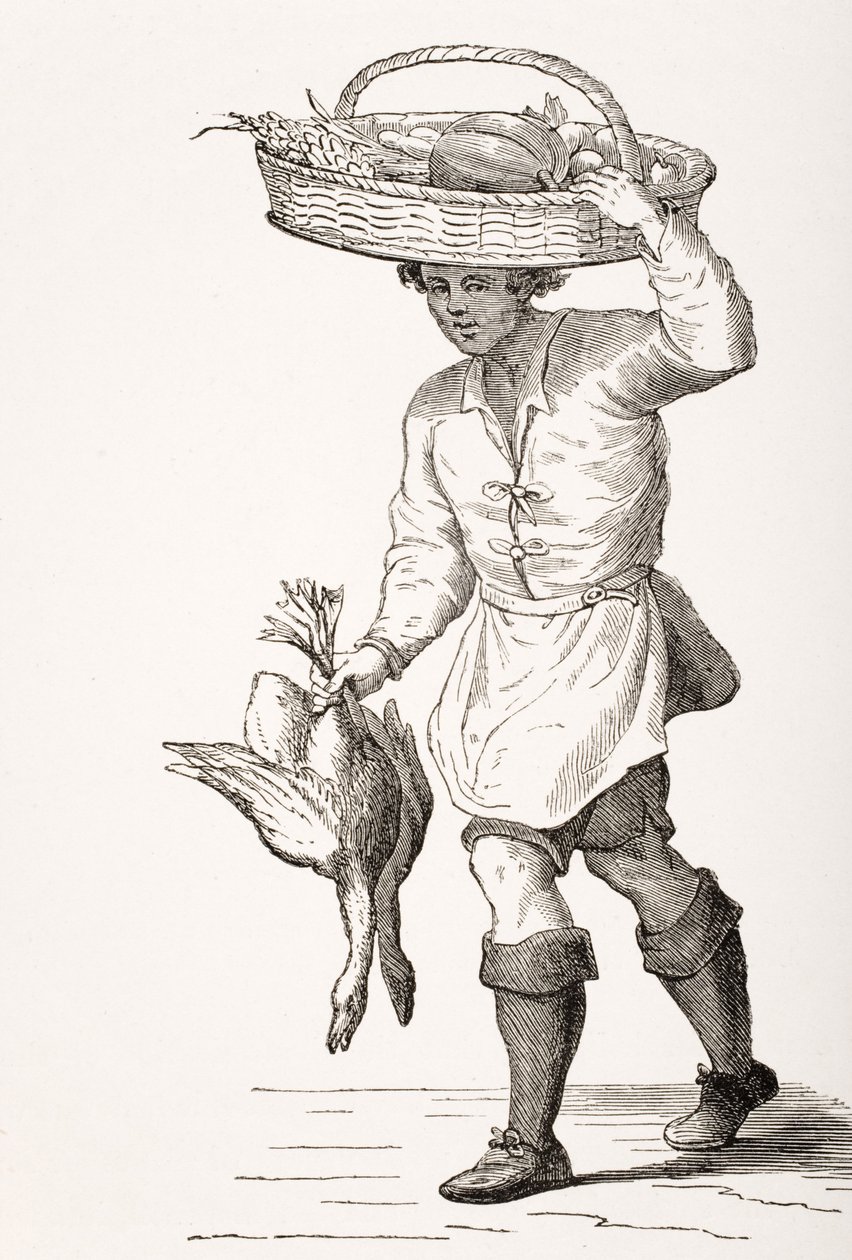 Poultry Dealer, Cesare Vecellio (1521-1601) tarafından Paul Lacroix (1806-84) tarafından 1847