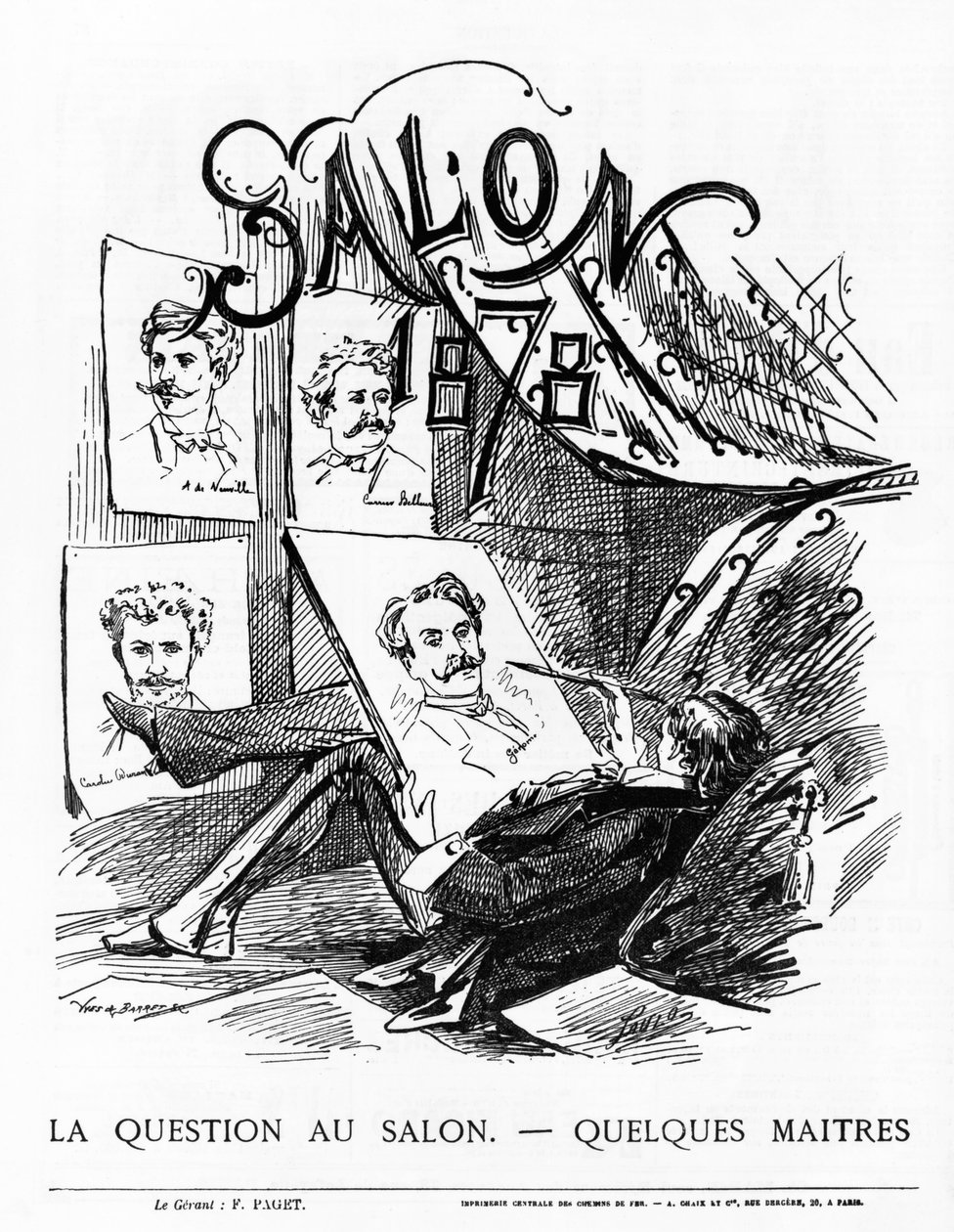 Salondaki Soru - Usta var mı? 1878 Paris Salonu by French School
