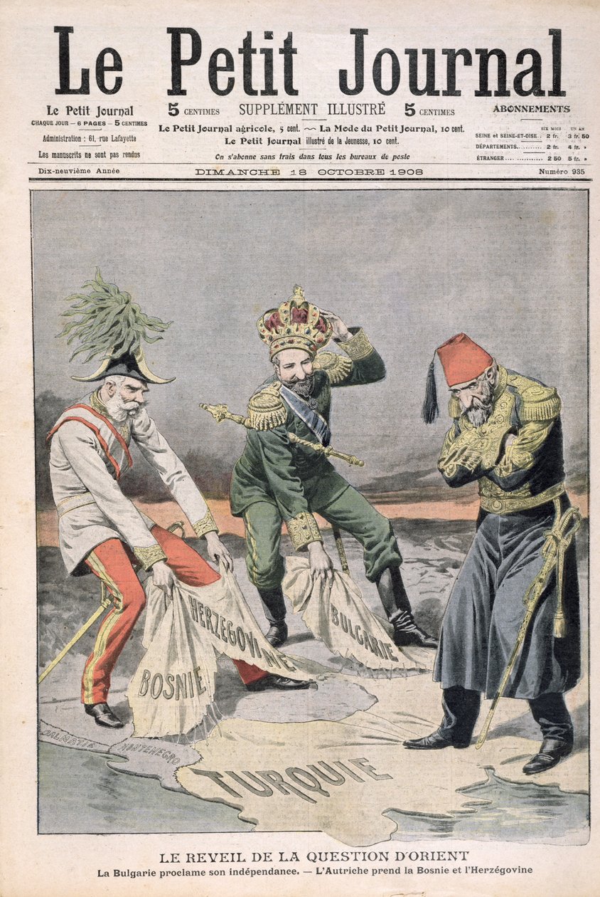 Doğu ülkeleri ve Balkanlar meselesinin yeniden doğuşu, 18 Ekim 1908 tarihli Le Petit Journal