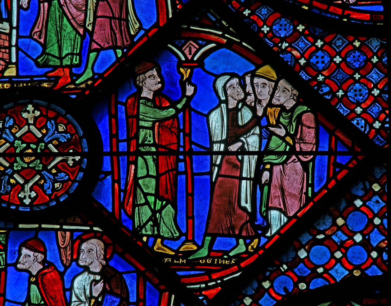 The St James Window: Almogenes (Hermogines) ustalarına hitap ediyor (w5) by French School