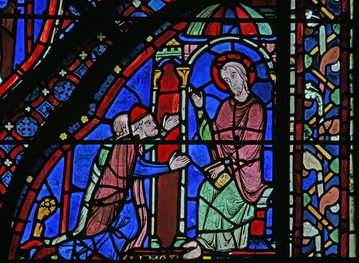 St James Penceresi: James, Almongenes (Hermogines) ve Filetus (w5) ile by French School