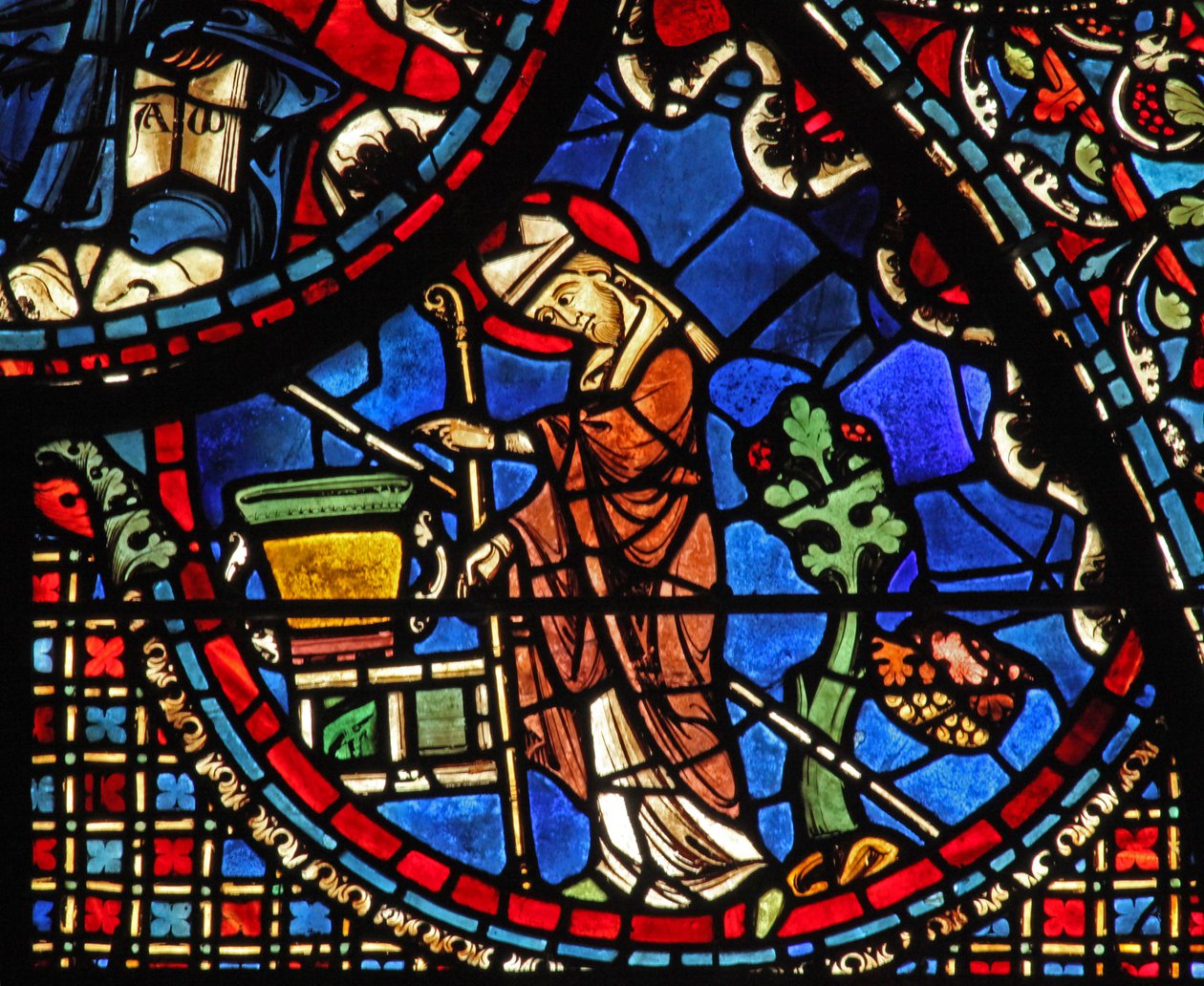 St Lubin penceresi: biraz su kutsar (w45) by French School