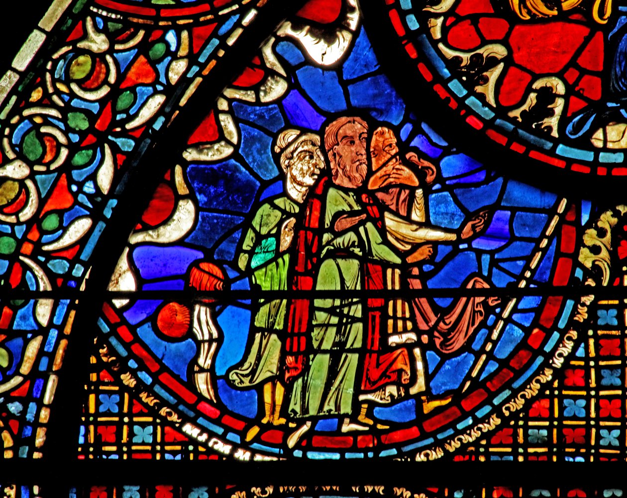 St Lubin penceresi: Chartres yakınlarındaki bir evi kovuyor. (w45) by French School