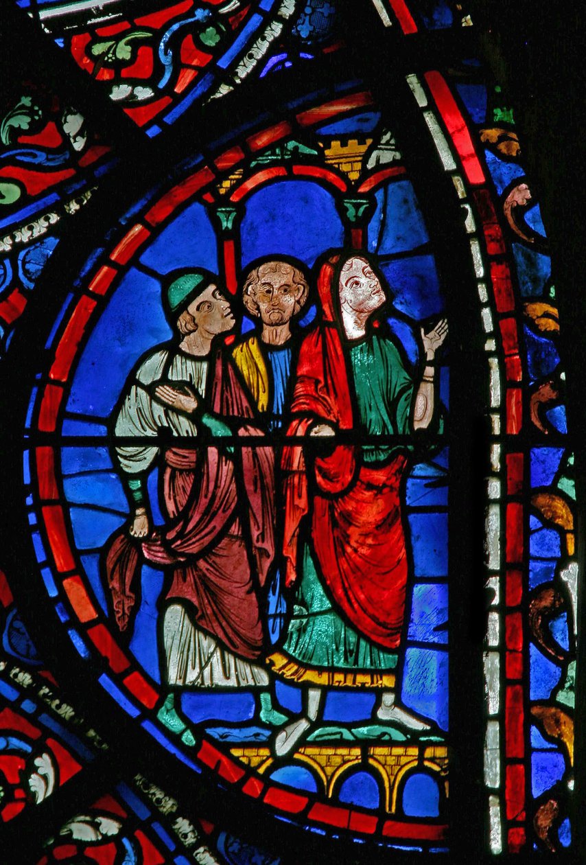 St Thomas penceresi: bir grup (w23) by French School