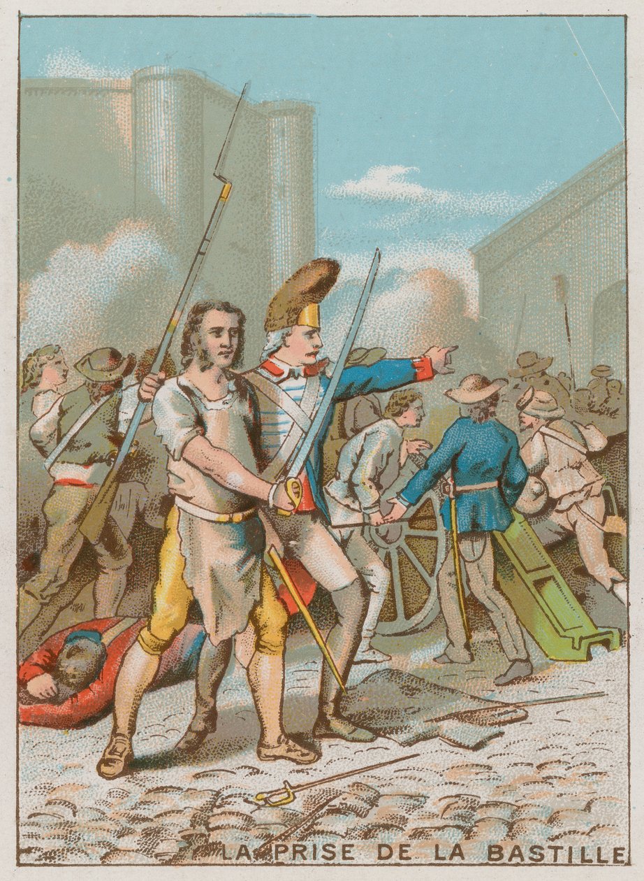 Bastille Fırtınası (kromolito) by French School