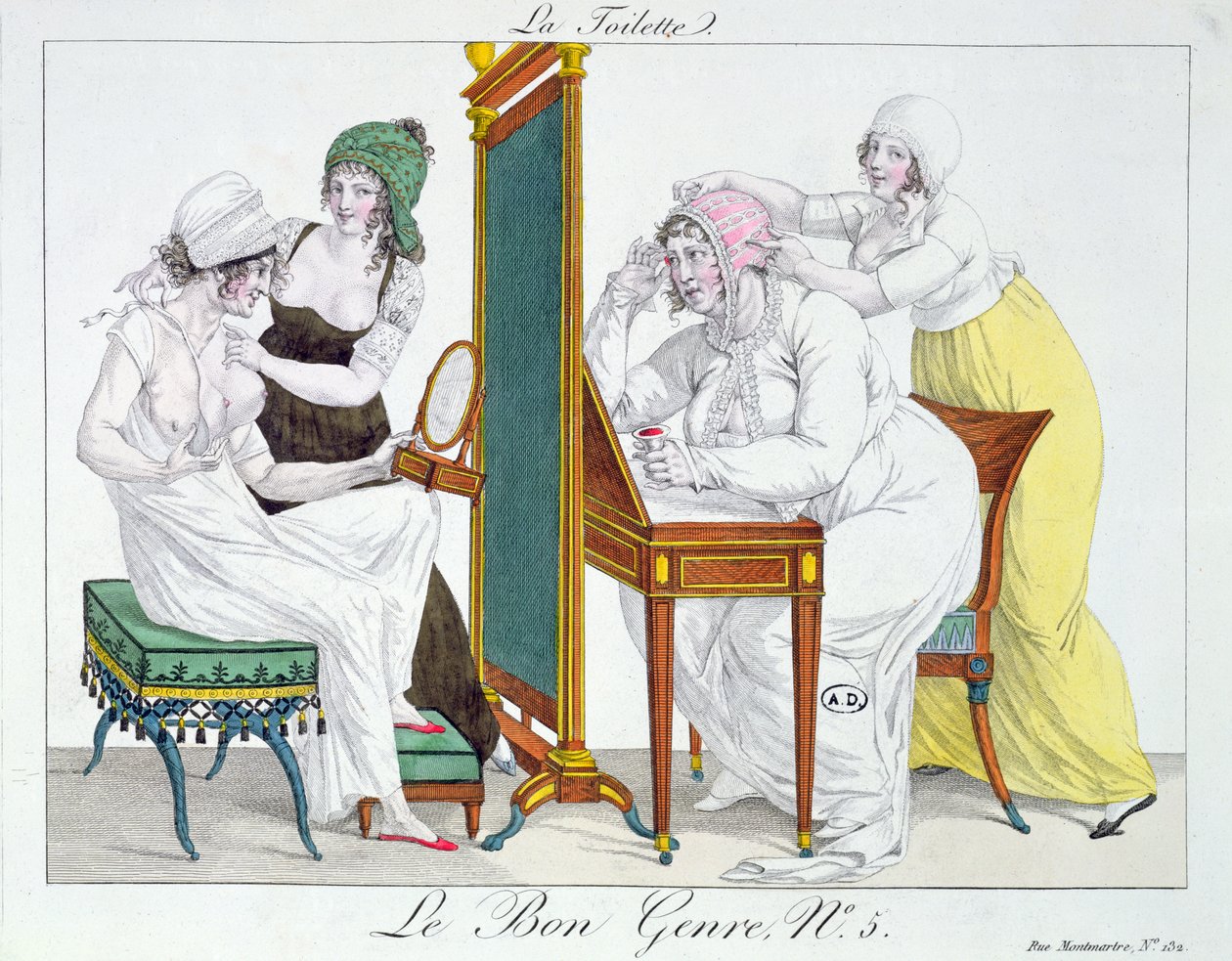 The Toilet, Le Bon Genre serisinden, 19. yüzyılın başlarında by French School