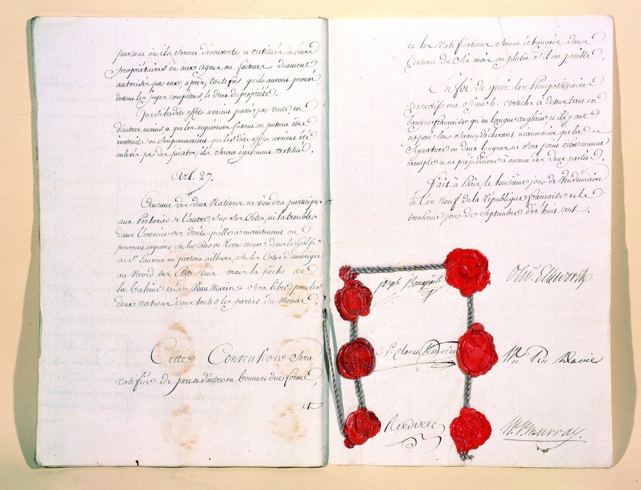 Mortefontaine Antlaşması, 30 Eylül 1800 by French School