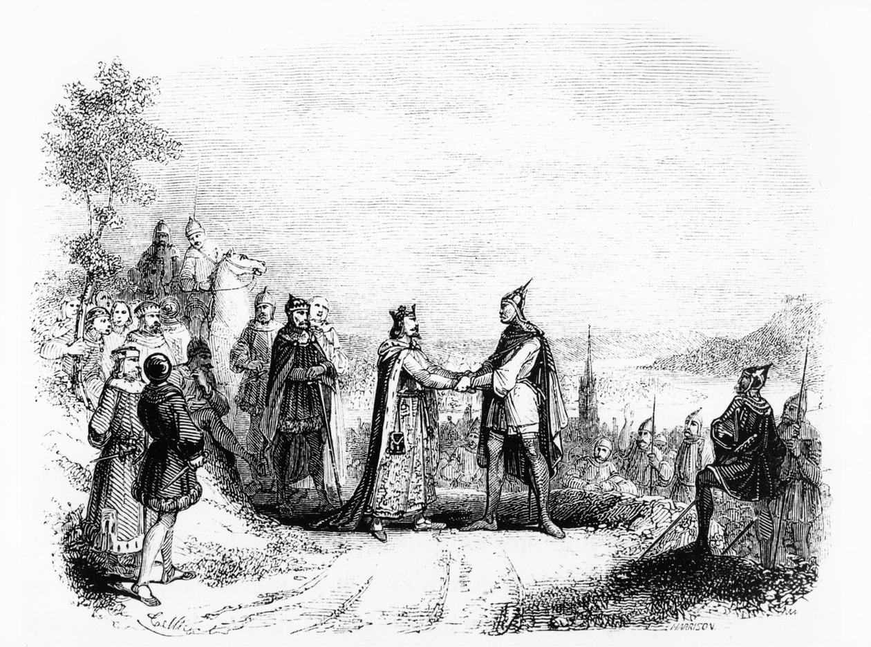 Charles III Basit (879-929) Fransa Kralı (898-923) ve Viking Rollo arasında 911
