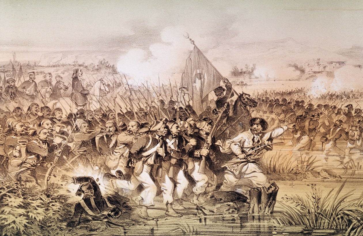 Ömer Paşa Komutasındaki Türk Ordusu İngur Geçidi, 6 Eylül 1855 by French School