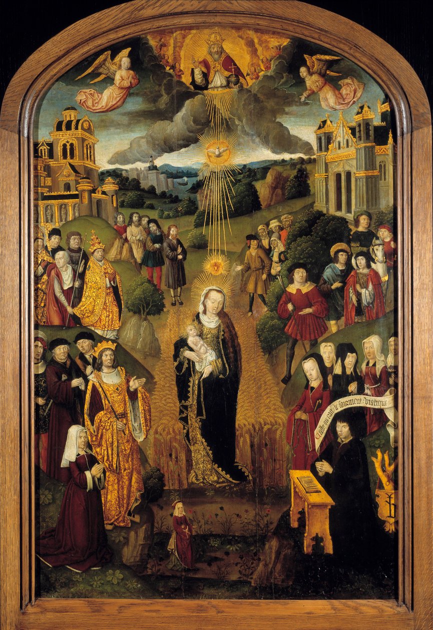 Buğday Kral Louis XII (1462-1515) ve Papa Alexander VI (1431-1503) ile Bakire mevcuttur. Küre