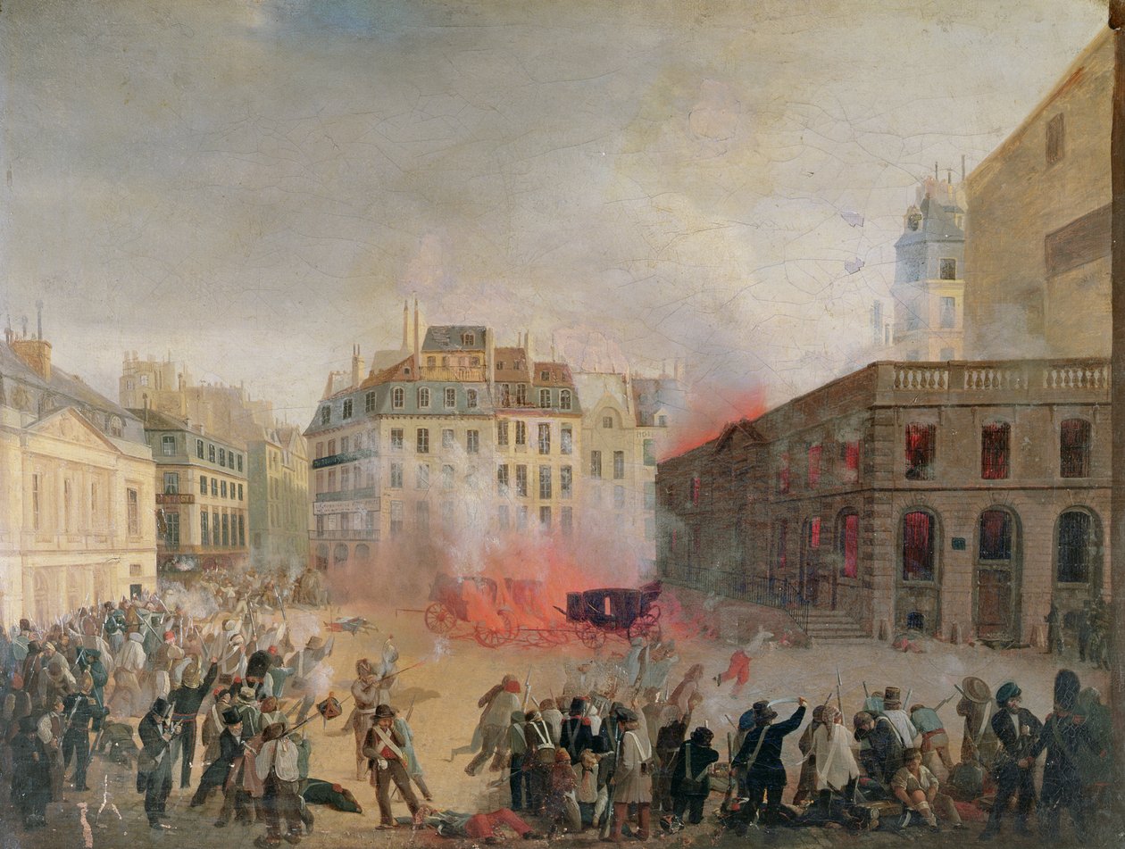 Yanan Su Kulesi, Place du Palais Royal, 24 Şubat 1848 by French School
