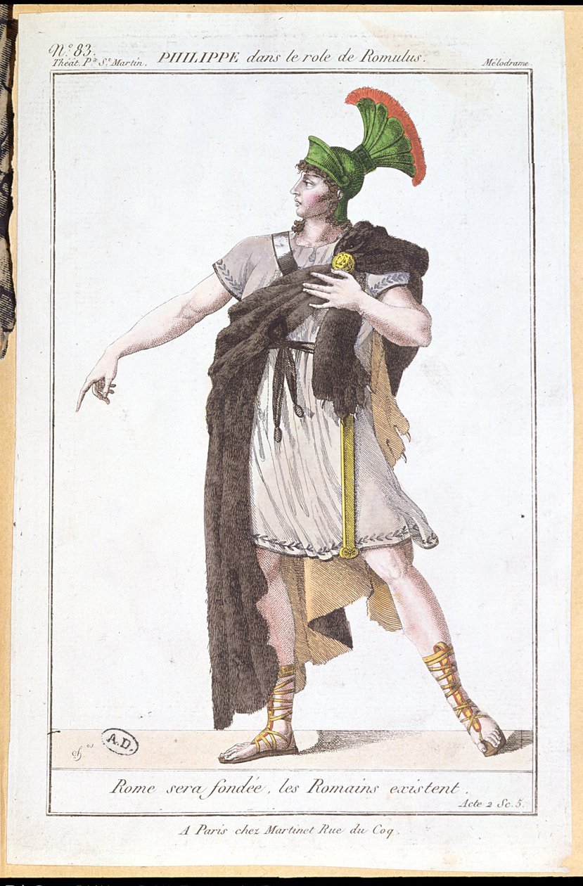 Romulus rolündeki aktör Philippe by French School