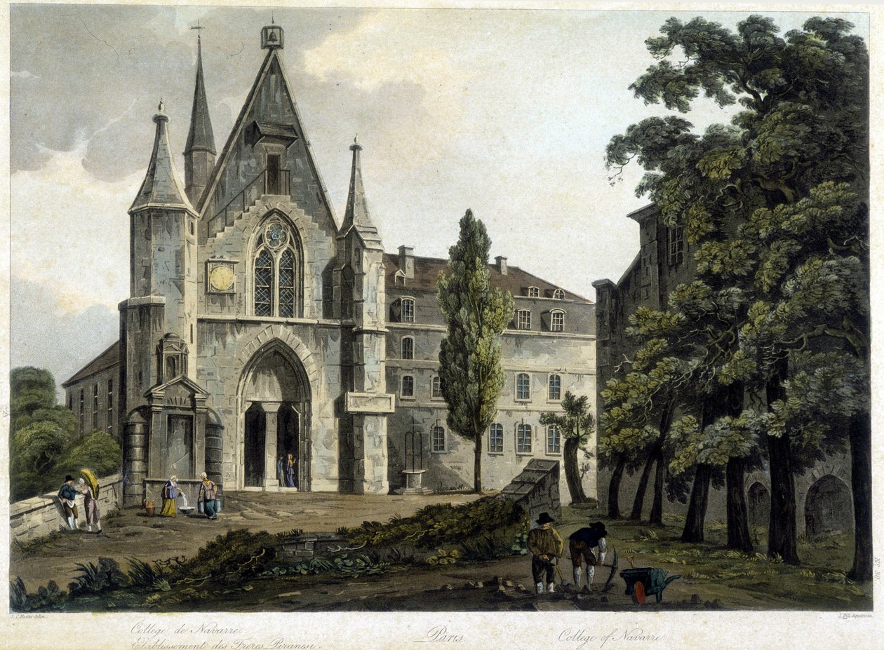 1804 civarında Navarre kolejinin şapeli (Politeknik Okulu). by French School