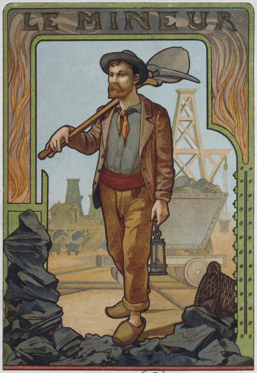 Kömür madencisi, c.1900 by French School