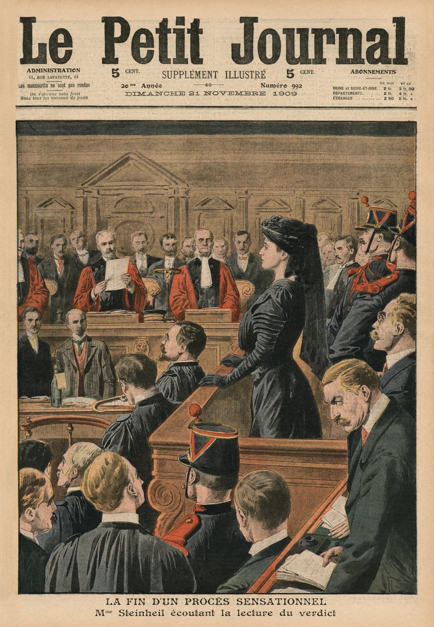 Sansasyonel bir davanın sonu, Marguerite Steinheil kararı dinliyor, 