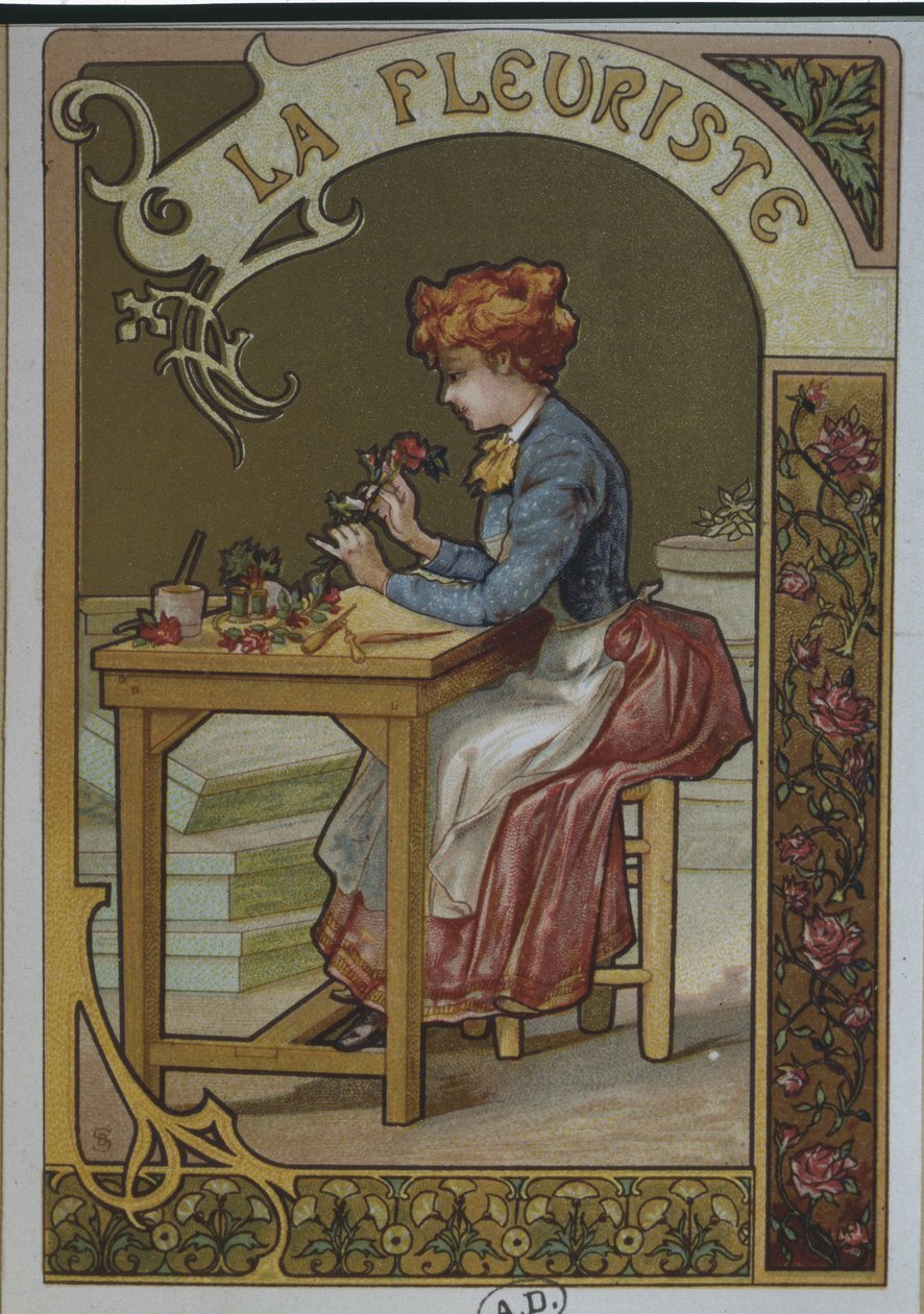çiçekçi kız, 1900 dolayları by French School