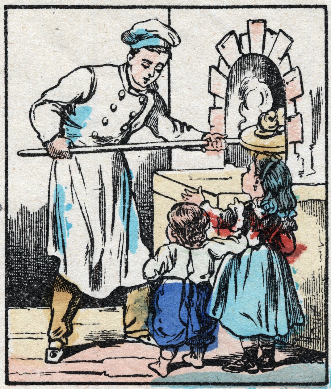 Pastacı. “La chanson des metier”de gravür. Epinal görüntüleme, 19. yüzyılın sonlarında. Özel koleksiyon by French School