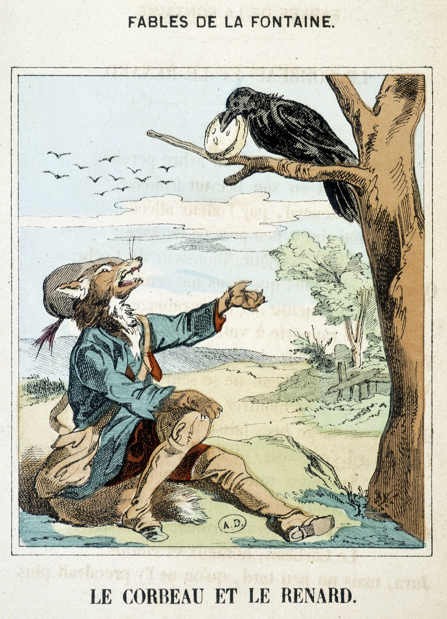 Kuzgun ve tilki - La Fontaine'in "" Fablları "nda by French School