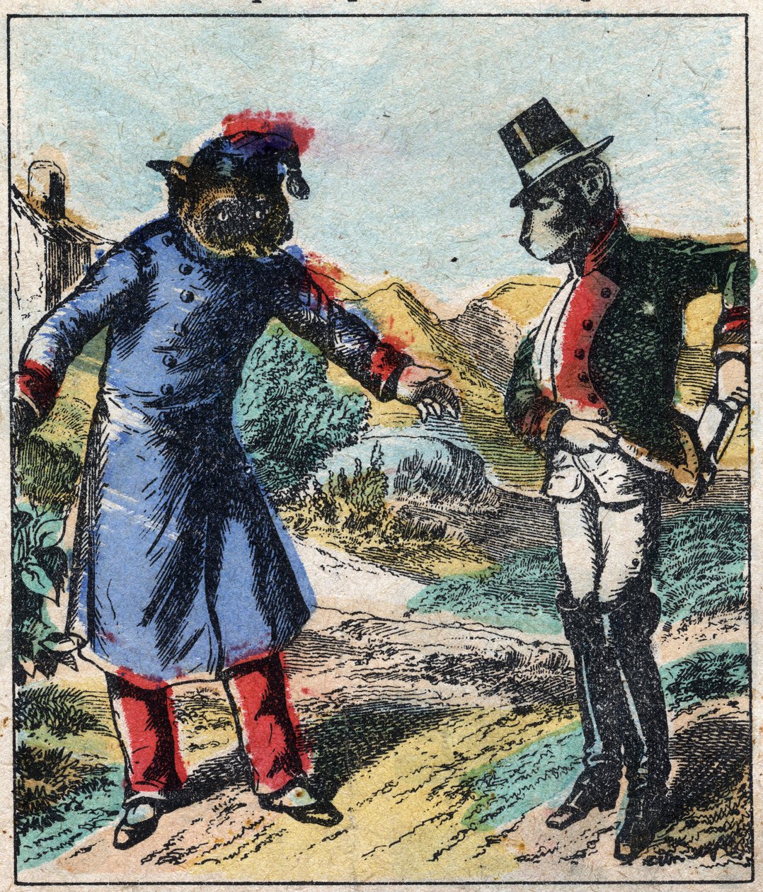Hasta aslan ve tilki. Jean de La Fontaine