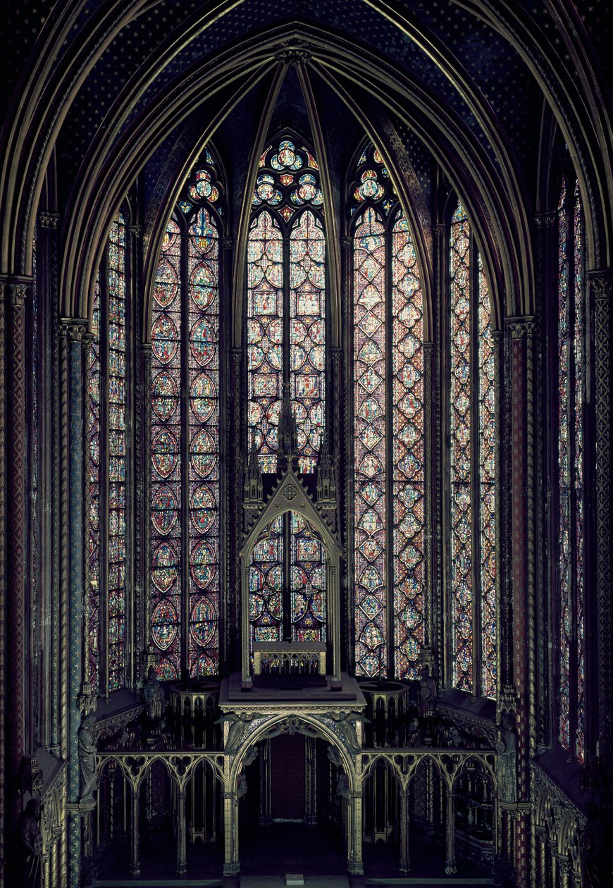 Üst Şapel korosunda vitray pencere, 1246-48 by French School