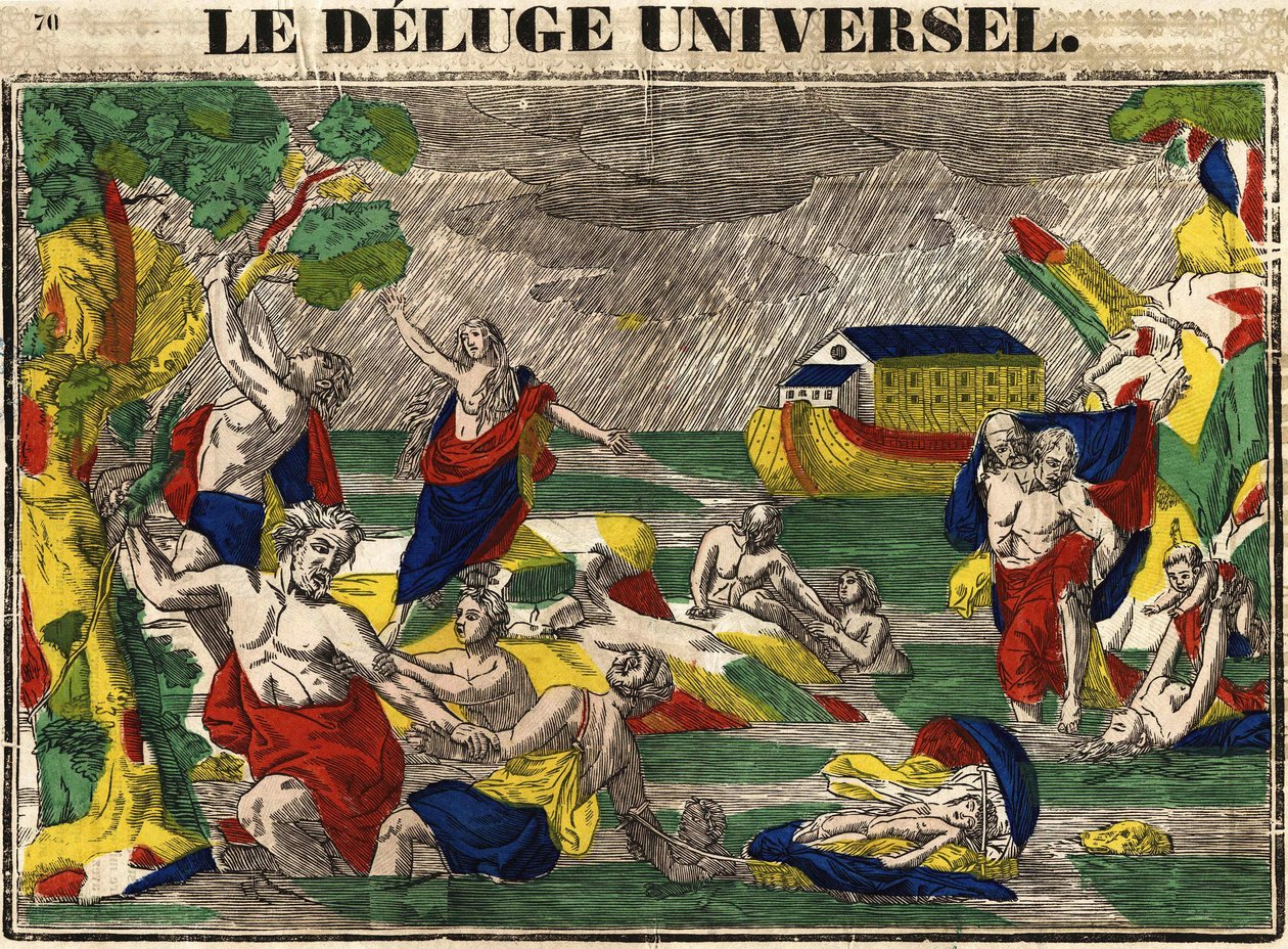 Evrensel sel, epinal görüntü XIX yüzyıl by French School