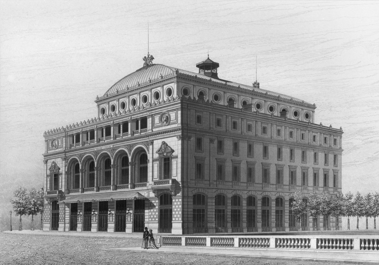 Tiyatro Lyrique, şimdi Theatre de la Ville, Place du Chatelet, Paris by French School