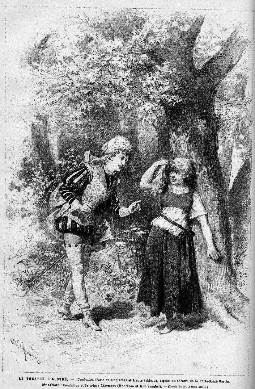 Tiyatro gösterimi: Cinderella and the Prince Charming, Mme Theo ve Melle Vanghel tarafından Clairville