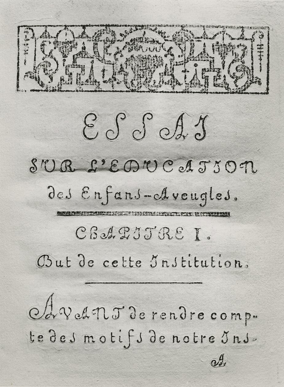 Valentin Hauy (1745-1822) tarafından 1786