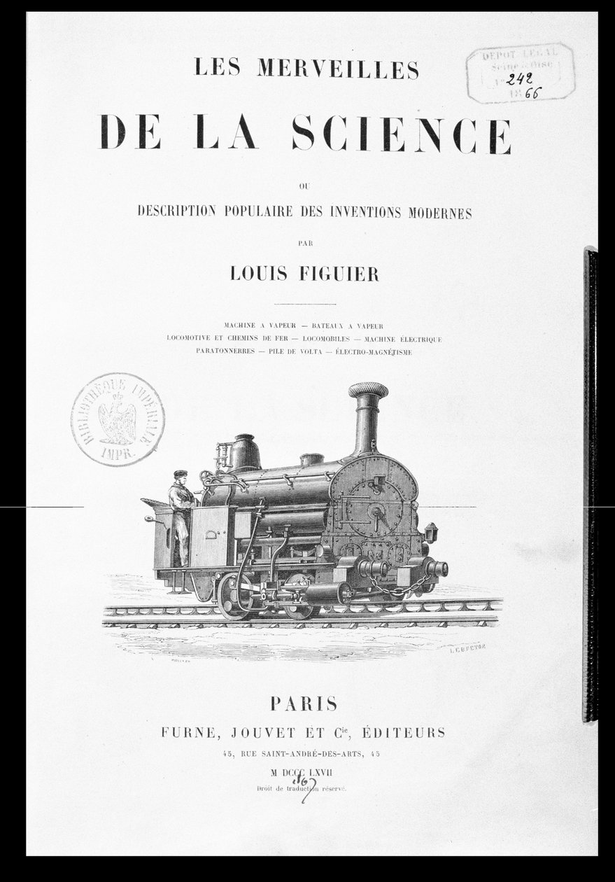 Furne ve Jouvet tarafından yayınlanan Louis Figuier (1819-94) tarafından yazılan Les Merveilles de la Science