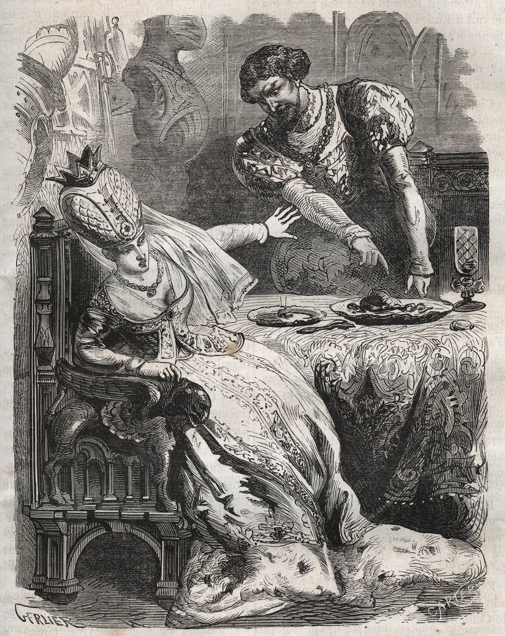 Eudes de Fayel, karısı Gabrielle de Vergy