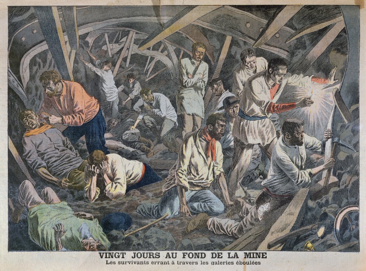 Madenin Dibinde Yirmi Gün, Le Petit Journal, Nisan 1906 by French School