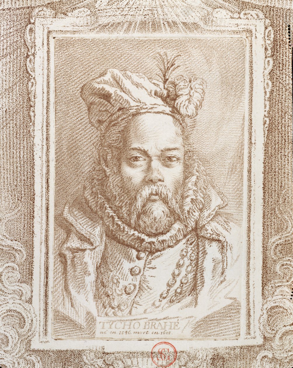 Tycho Brahe (1546-1601), Alexandre Saverien (1720-1805) tarafından yazılan Histoire des Mathematiciens