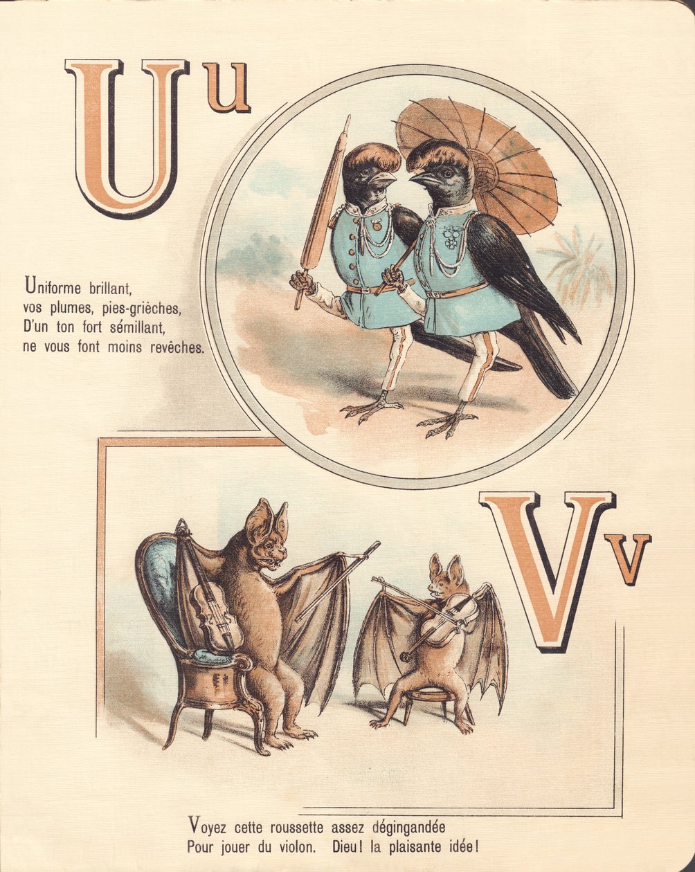 U V: Urubu, üniforma, vampir, keman by French School