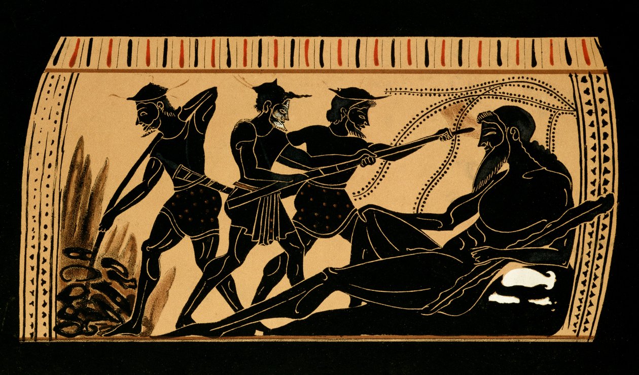 Ulysses ve arkadaşları Cyclops Polyphemus