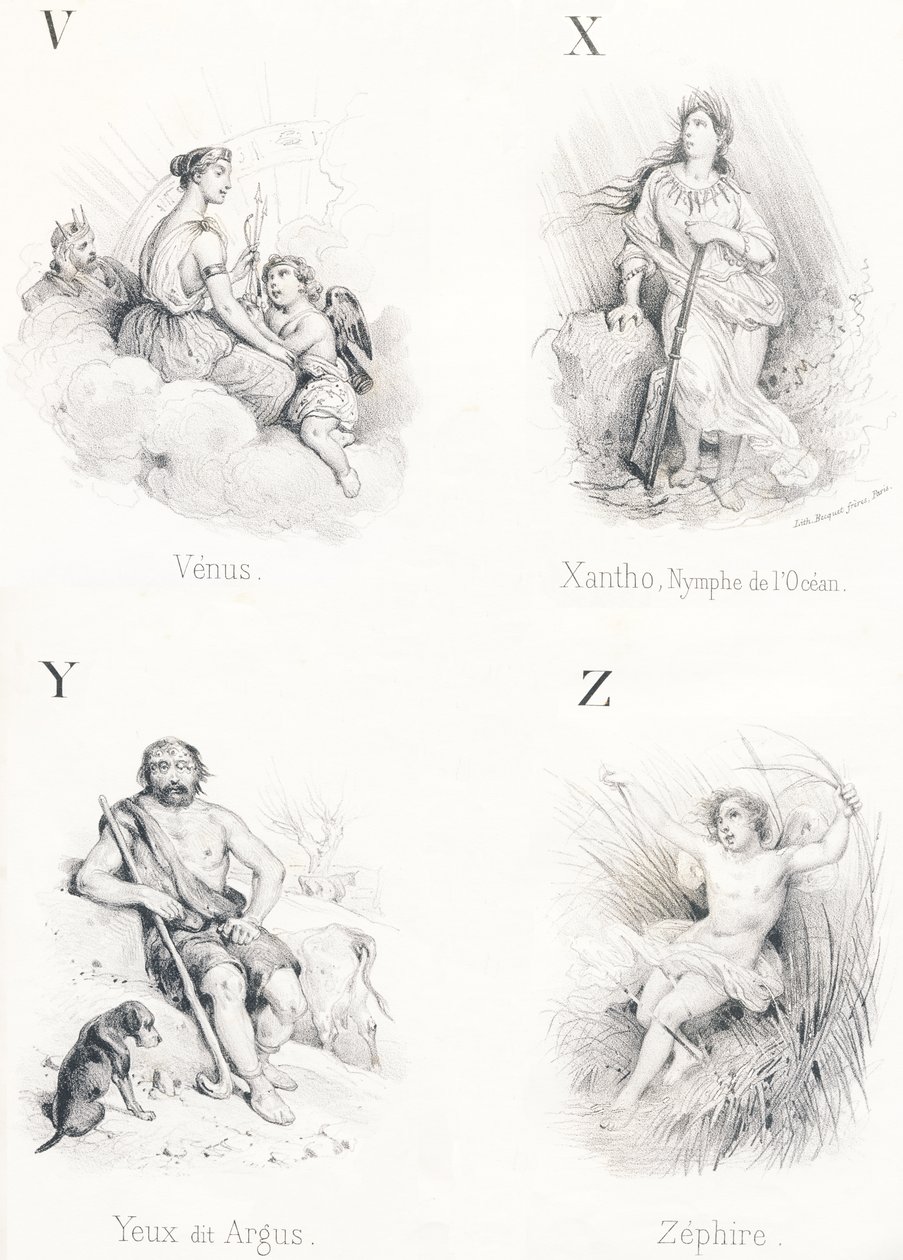 V X Y Z: Venüs, Xantho, Gözler, Zefir by French School