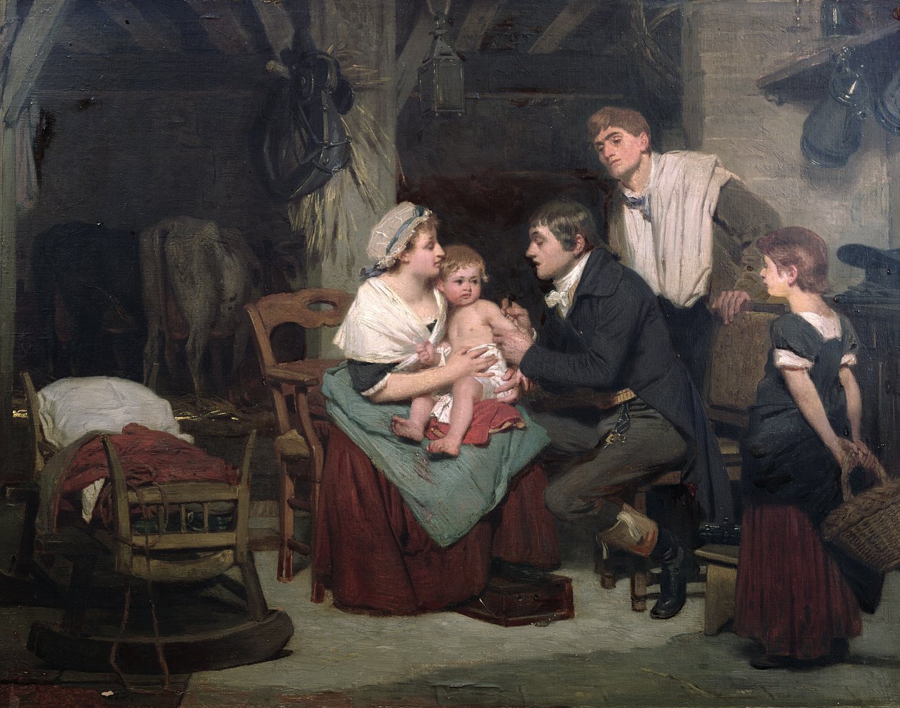 Çiçek hastalığına karşı aşılama, c.1800 by French School
