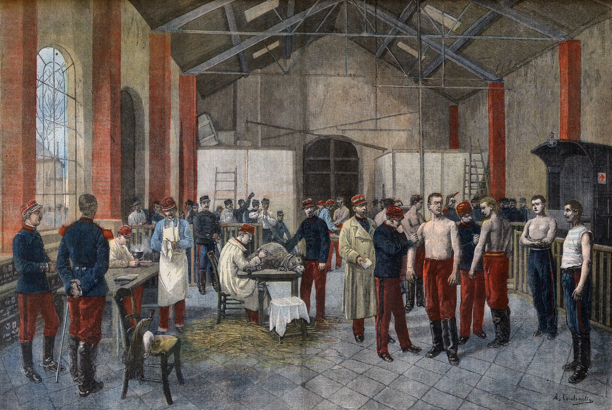 29 Kasım tarihli “Le Petit Journal” da alaydaki askerlerin aşılanması by French School