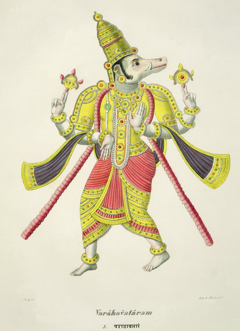 Varaha, de Marlet tarafından oyulmuş by French School
