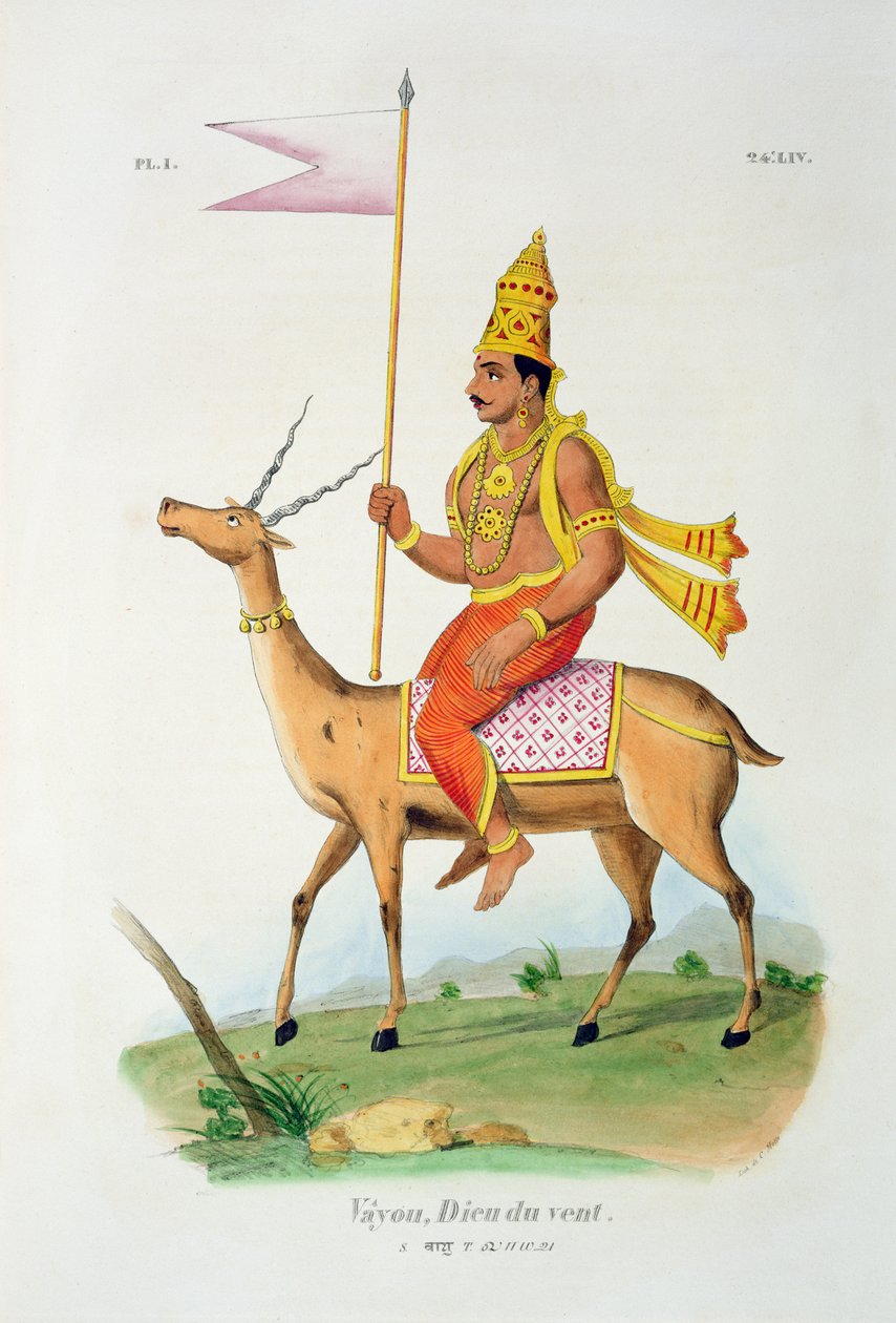 C. de Motte (1785-1836) tarafından oyulmuş Vayu by French School
