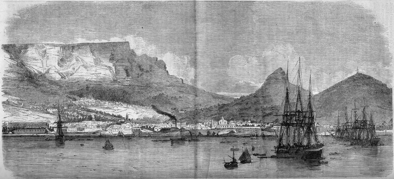 Cape Town manzarası (Cape Town, Cape Town), Güney Afrika by French School